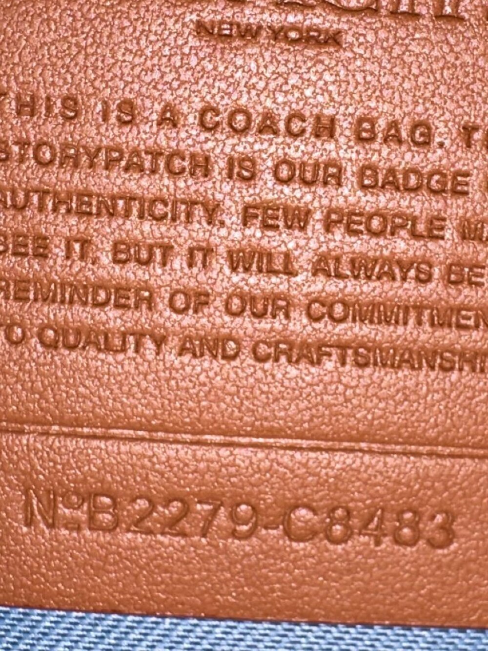 Coach Light Blue Pebbled Leather Chaise Crossbody Bag Style #B2279-C8483 - Picture 13 of 13